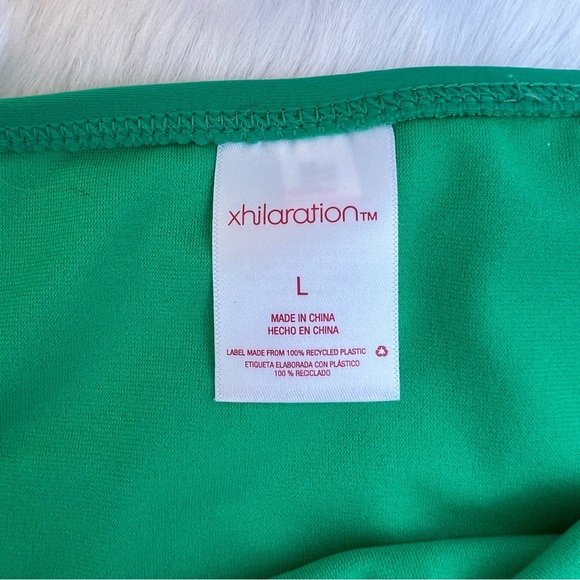 NWT Xhilaration Junior's Girl's Cheeky Bikini Bottom Green Large - Picture 11 of 12